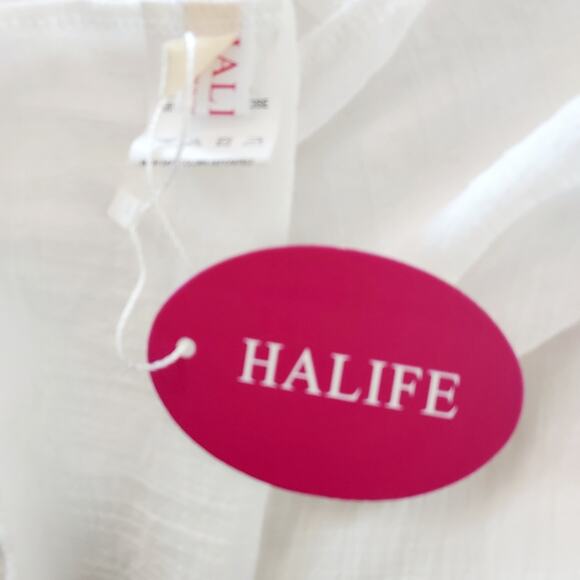 NEW Halife White Sleeveless maxi Dress Size M - Picture 11 of 13